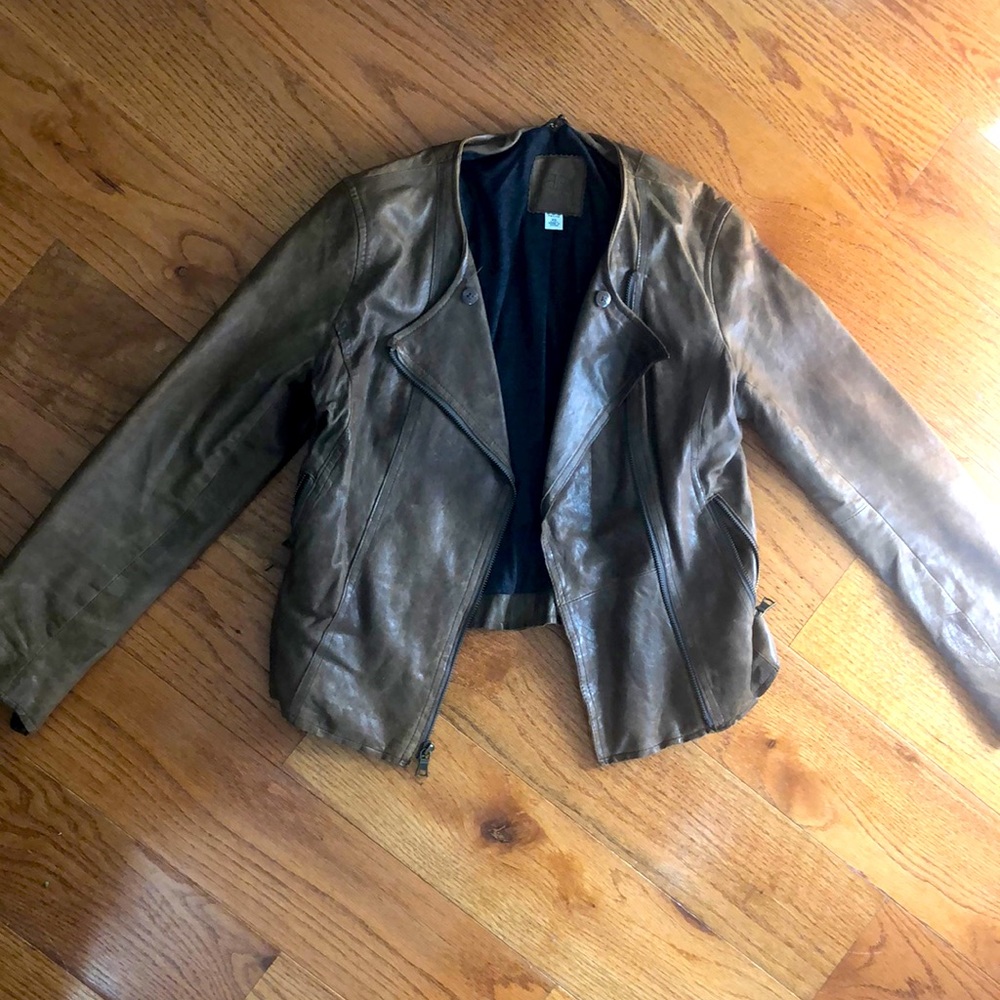 Banana Republic Brown Leather Jacket XS